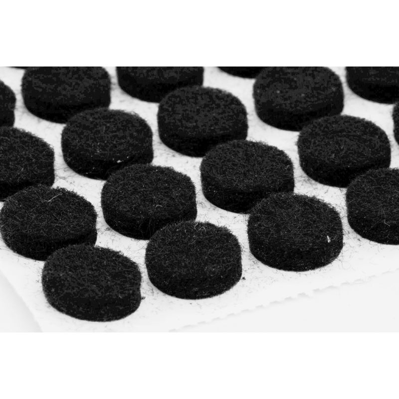 ROK 168 Pack Rok Hardware Heavy Duty 3/8" (9.5mm) Diameter Self-Adhesive Felt Pads, Furniture/Cabinet Bumpers, 1/8" (3mm) Height, Round, Black - FELTP38BLK - Image 2